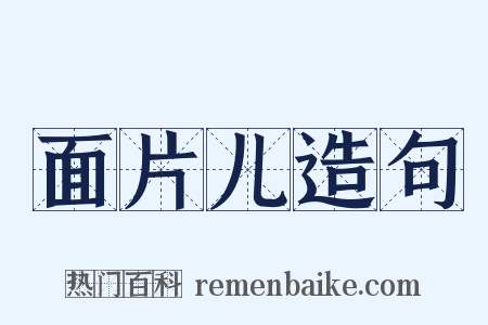 面片儿造句是什么意思的图片